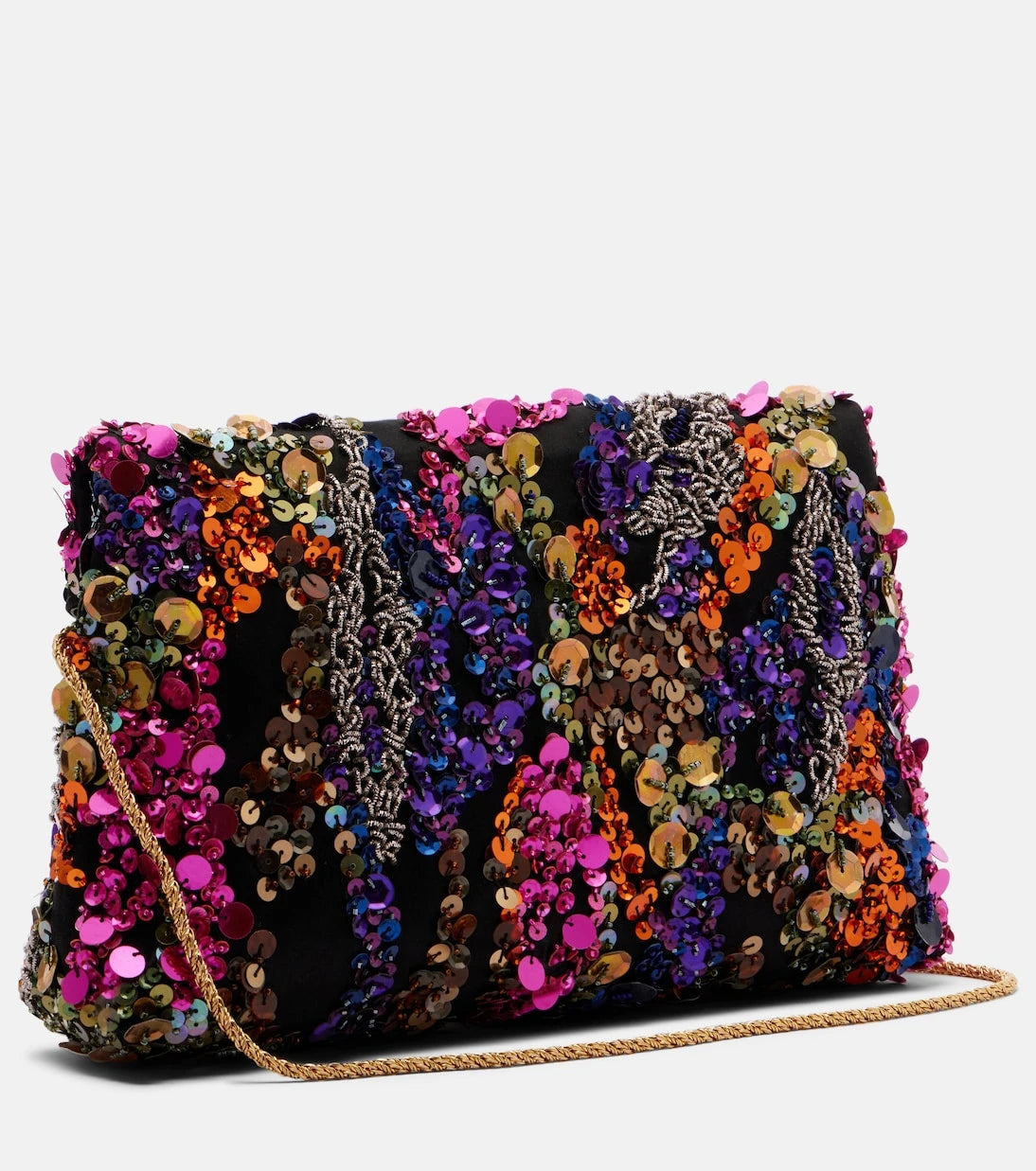 Dries Van Noten - Envelope Medium sequined satin clutch