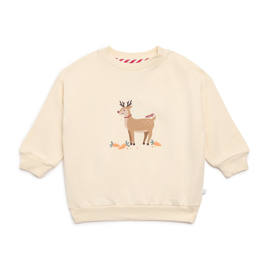 MORI Reindeer Print Sweater (3-36 Months)