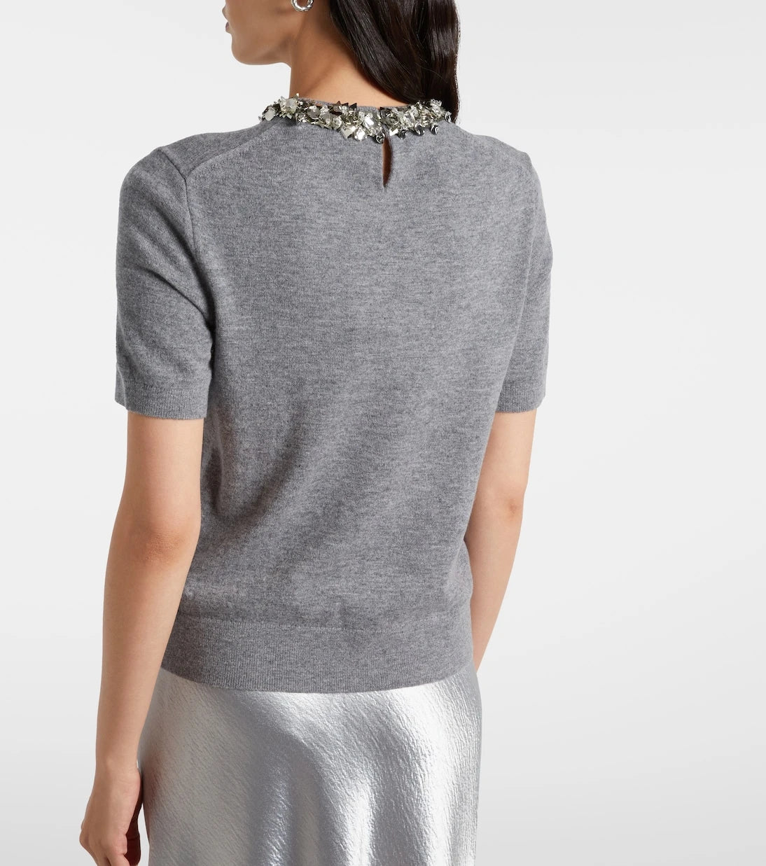 Tory Burch - Embellished wool and cashmere top
