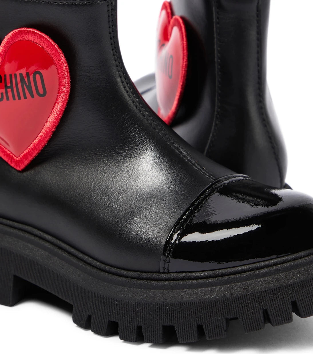 Moschino Kids - Heart patent leather boots