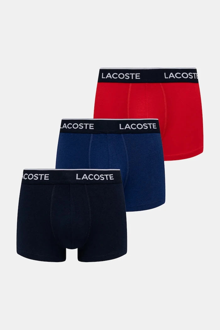 Lacoste erkek pamuklu elastan dar kesim boxer 3'lü