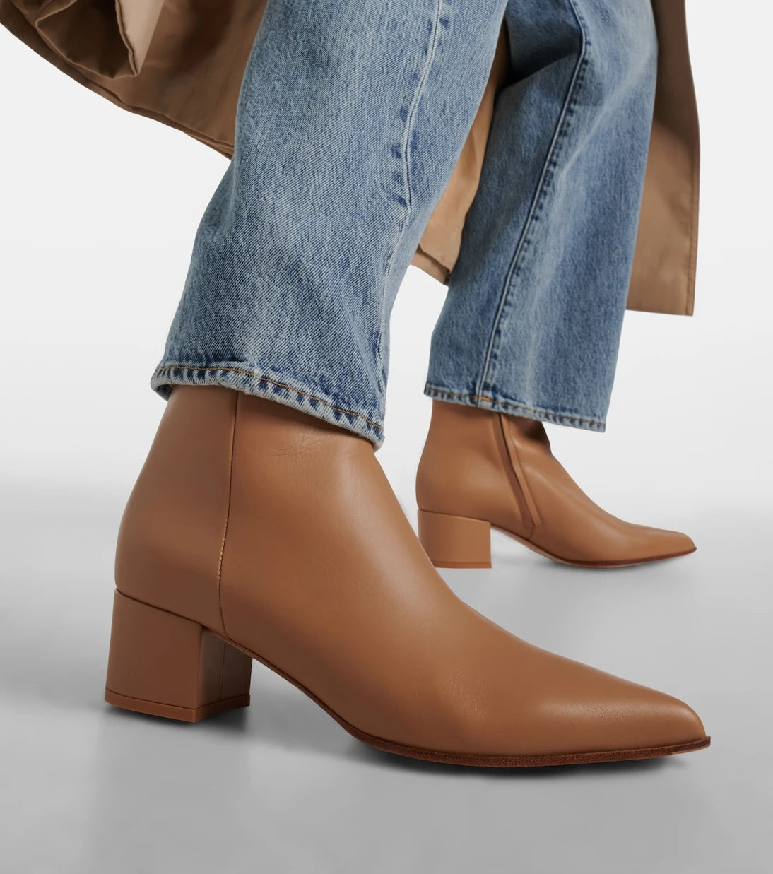 Gianvito Rossi - Lyell 45 leather ankle boots