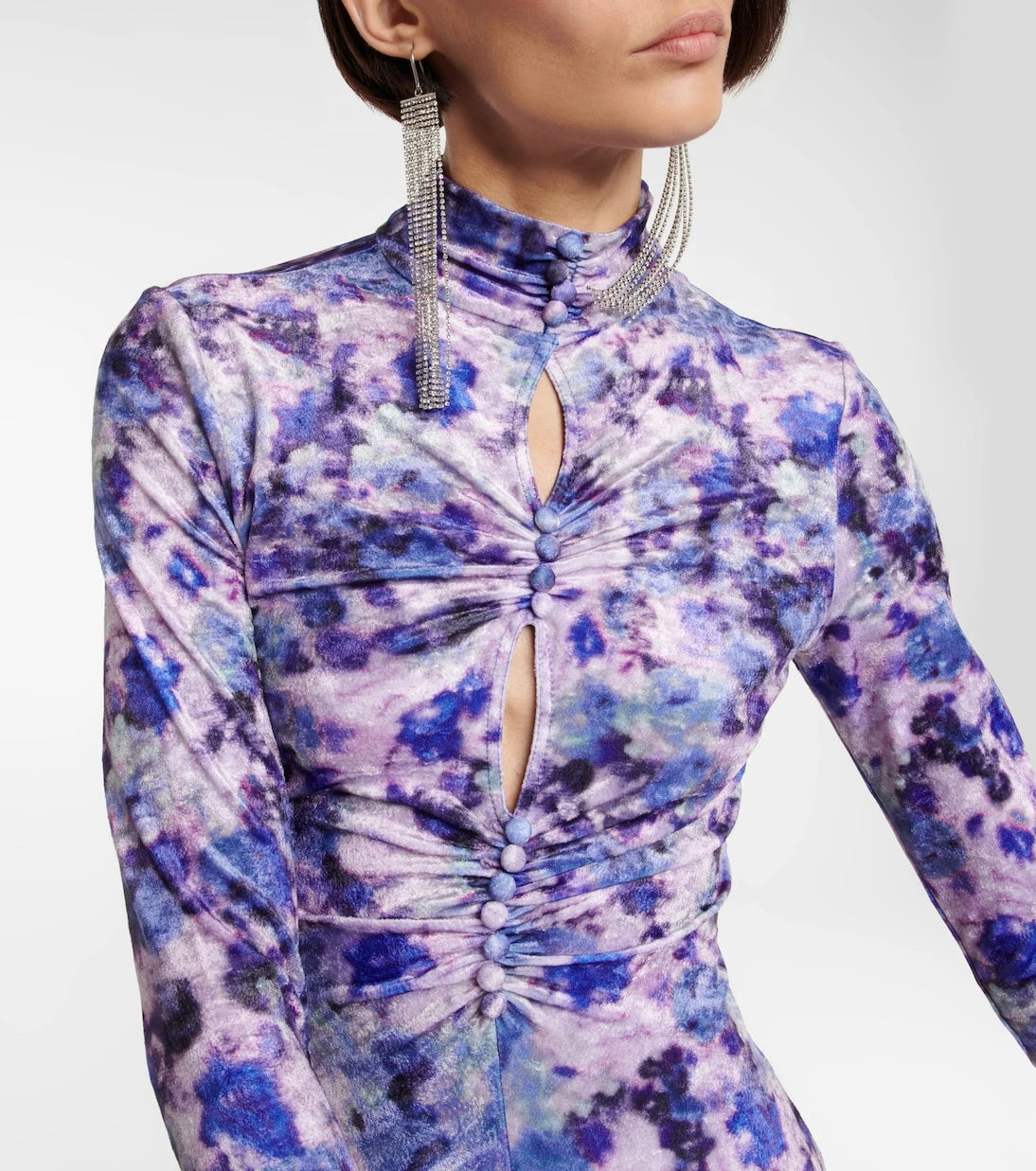 Isabel Marant - Gram floral velvet minidress