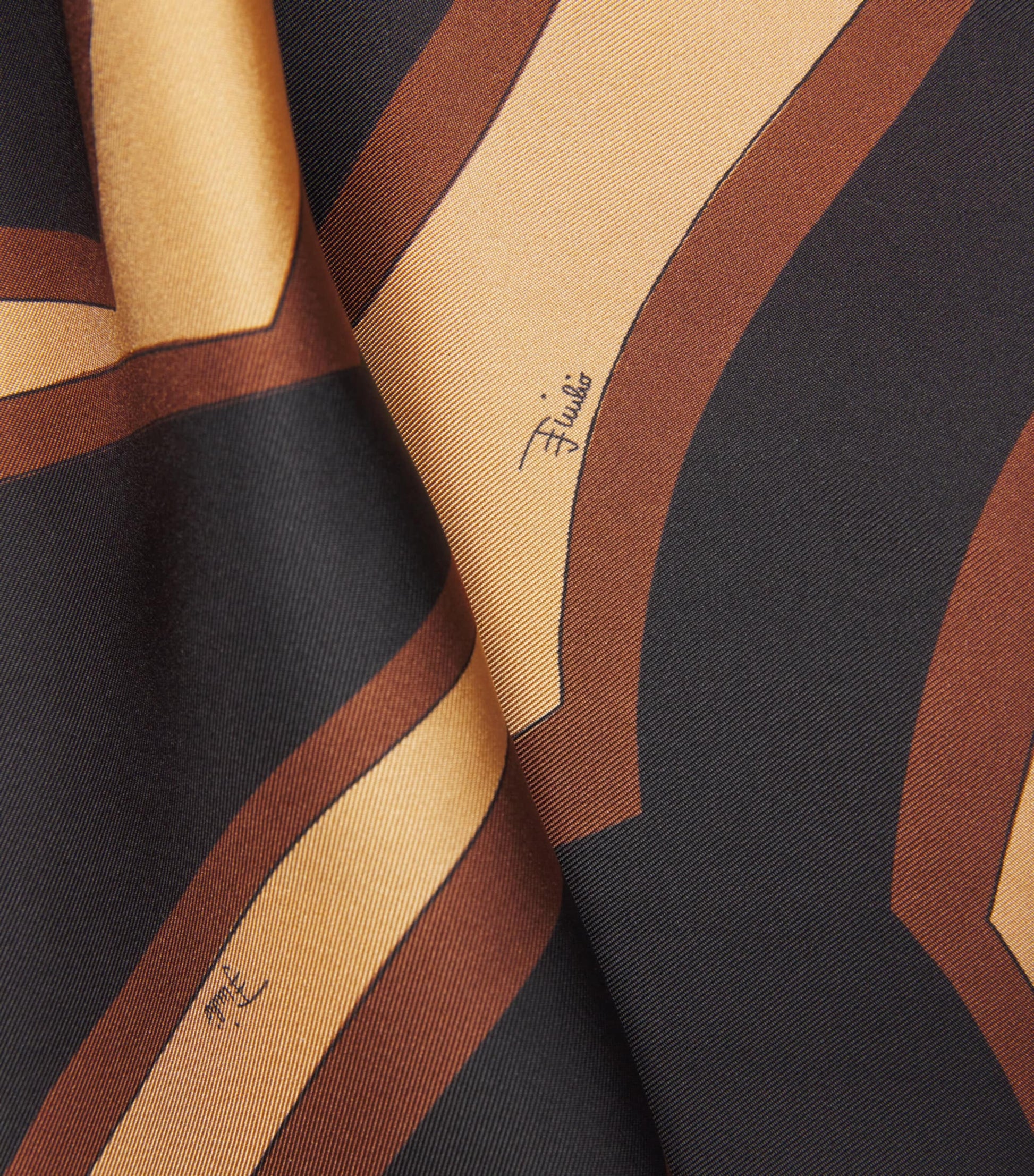 Gold Silk Labirinto Print Trousers