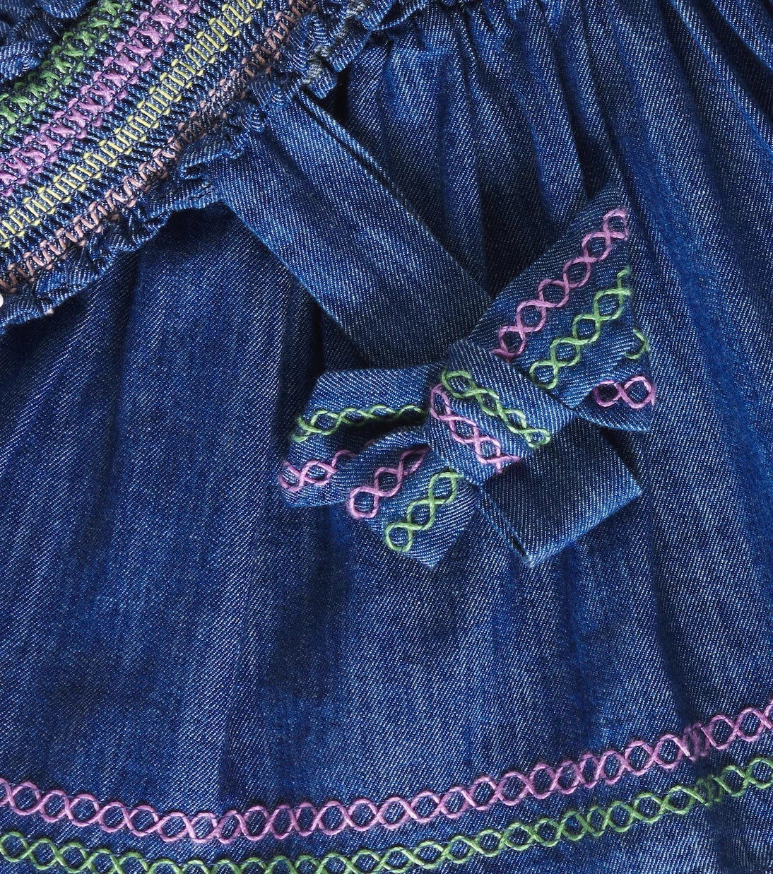 Zimmermann Kids - بلوزة دينم Tallow مطرزة