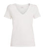 White Pima Cotton V-Neck T-Shirt