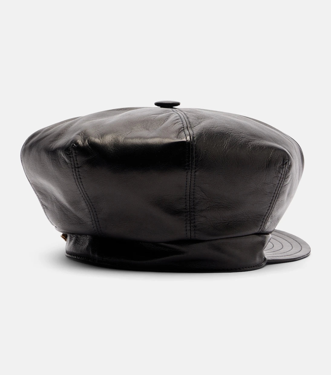 Valentino - VLogo leather newsboy cap