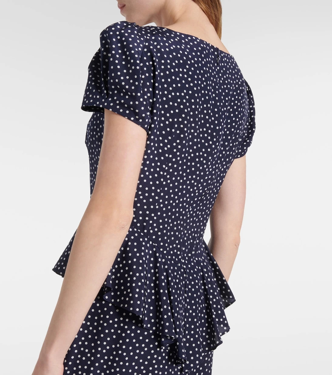 Alessandra Rich - Polka-dot silk midi dress