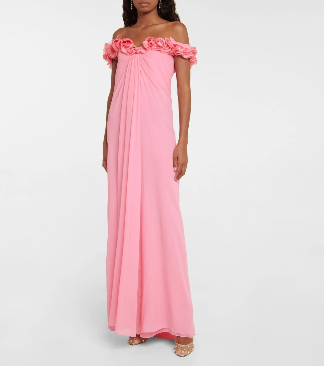 Giambattista Valli - Off-shoulder silk georgette gown