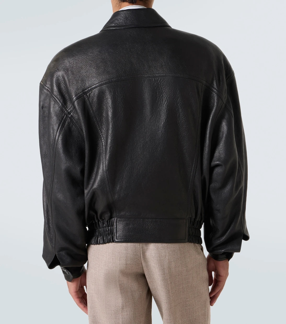 Saint Laurent - Leather bomber jacket