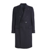 Lardini Navy Wool-Cashmere Double-Breasted Overcoat
