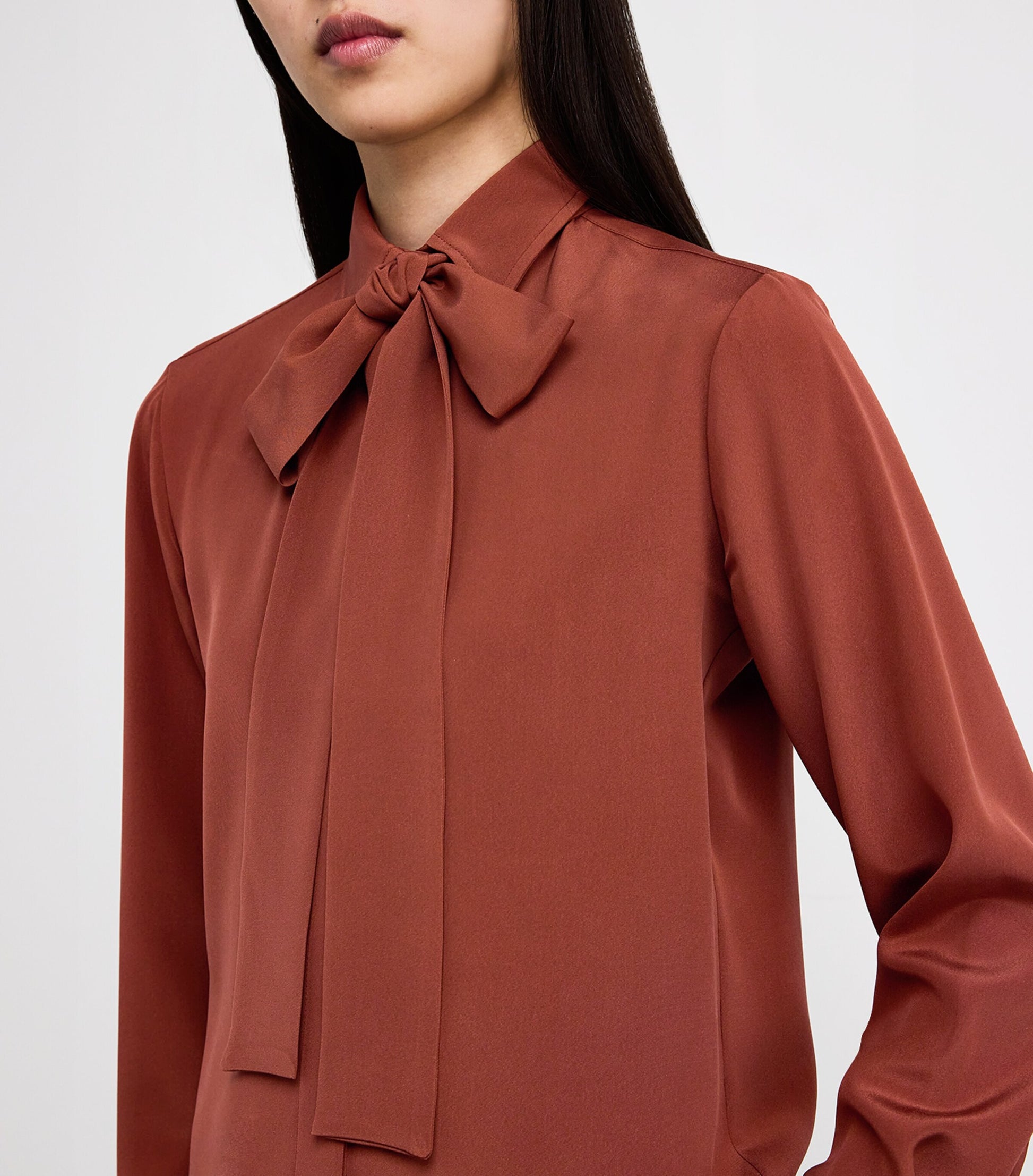 Kiton Red Silk-Blend Shirt