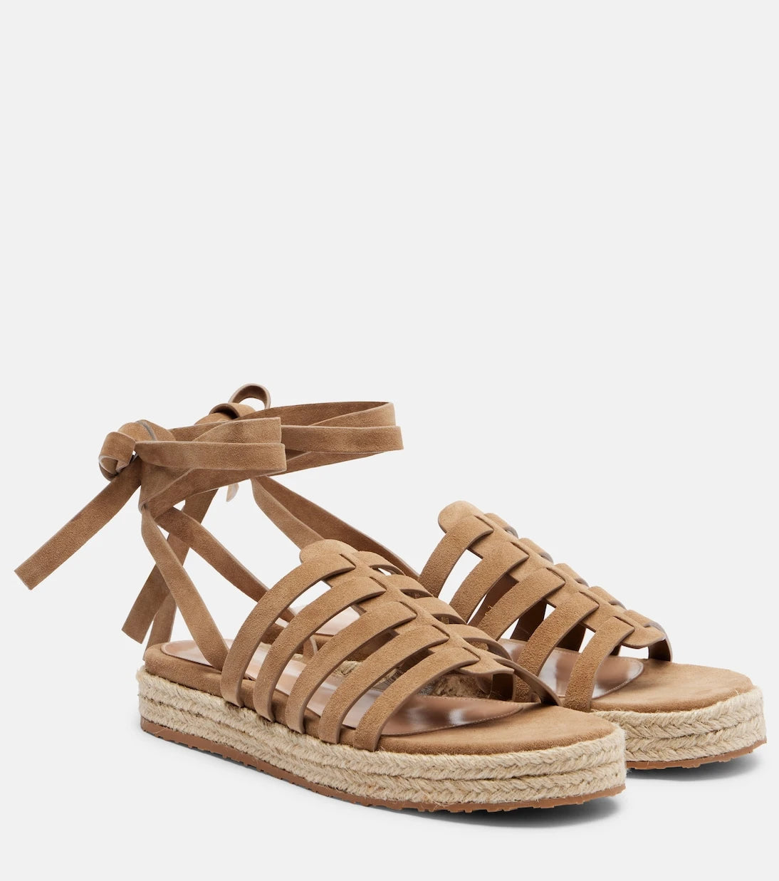 Gianvito Rossi - Pompei suede espadrille sandals