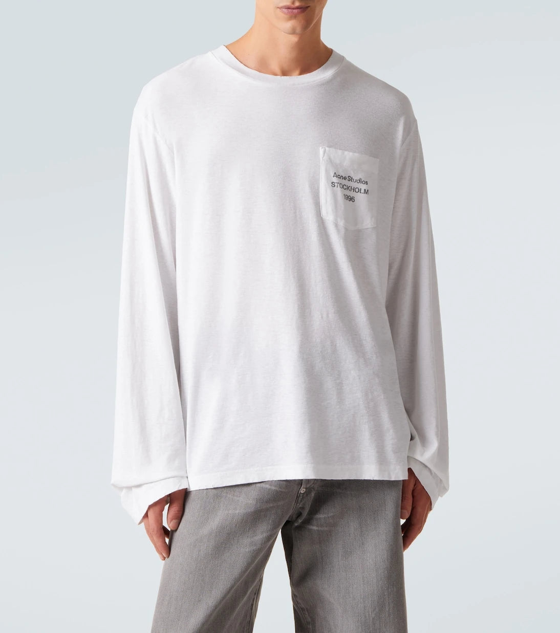 Acne Studios - تي شيرت بشعار من مزيج القطن