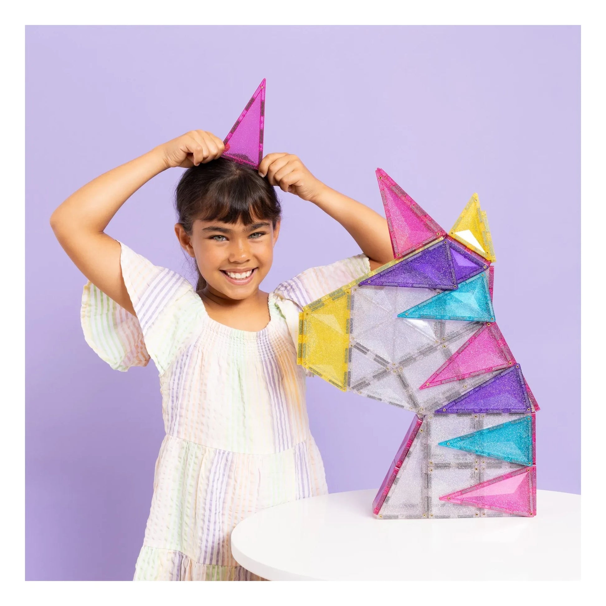 Connetix - Glitter Unicorn pack - 56 pieces | Glitter