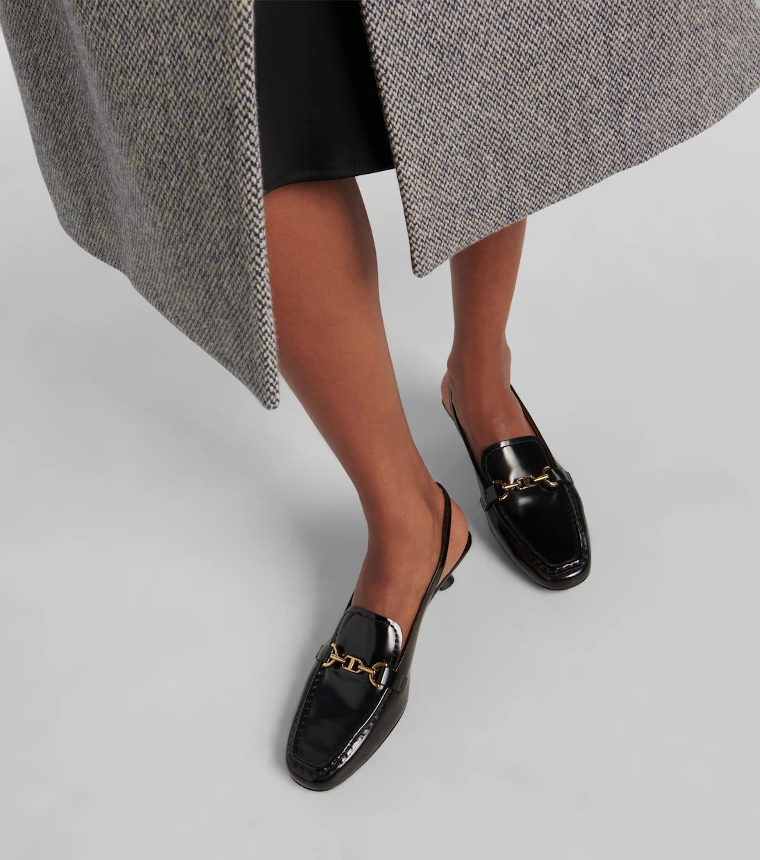 Tod's - 35 leather slingback pumps