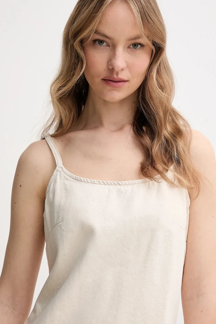 Рокля с лен Calvin Klein Jeans