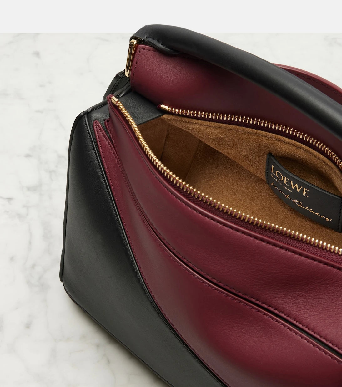Loewe - x Albers Puzzle Small leather tote bag