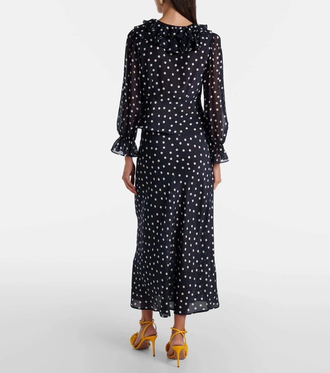 Rixo - Lasca polka-dot silk top