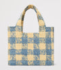 LOEWE Beige x Paula's Ibiza Small Gingham Font Tote Bag
