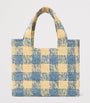 LOEWE Beige x Paula's Ibiza Small Gingham Font Tote Bag