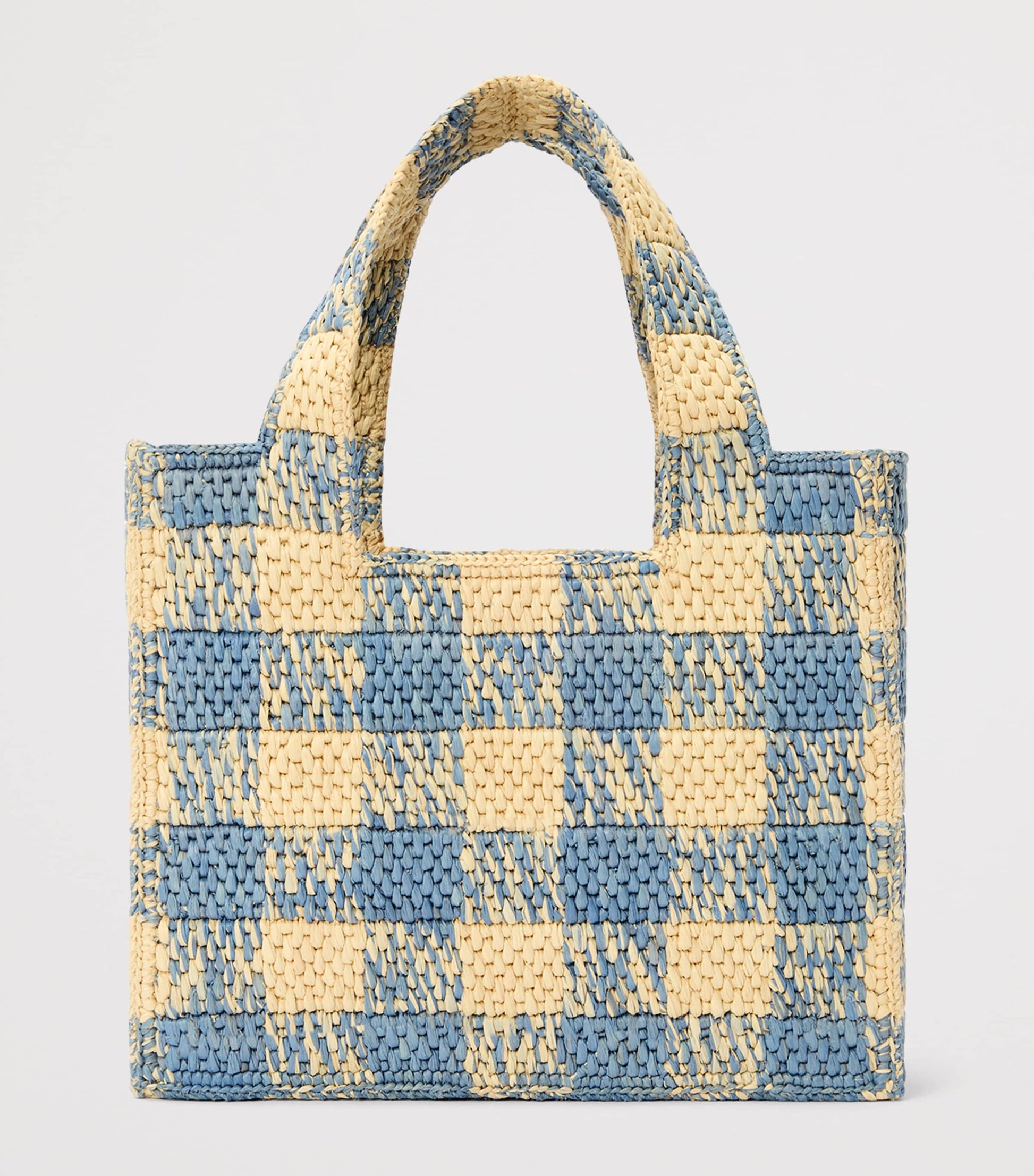 LOEWE Beige x Paula's Ibiza Small Gingham Font Tote Bag