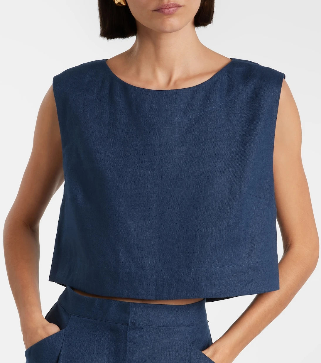Posse - Martina linen crop top