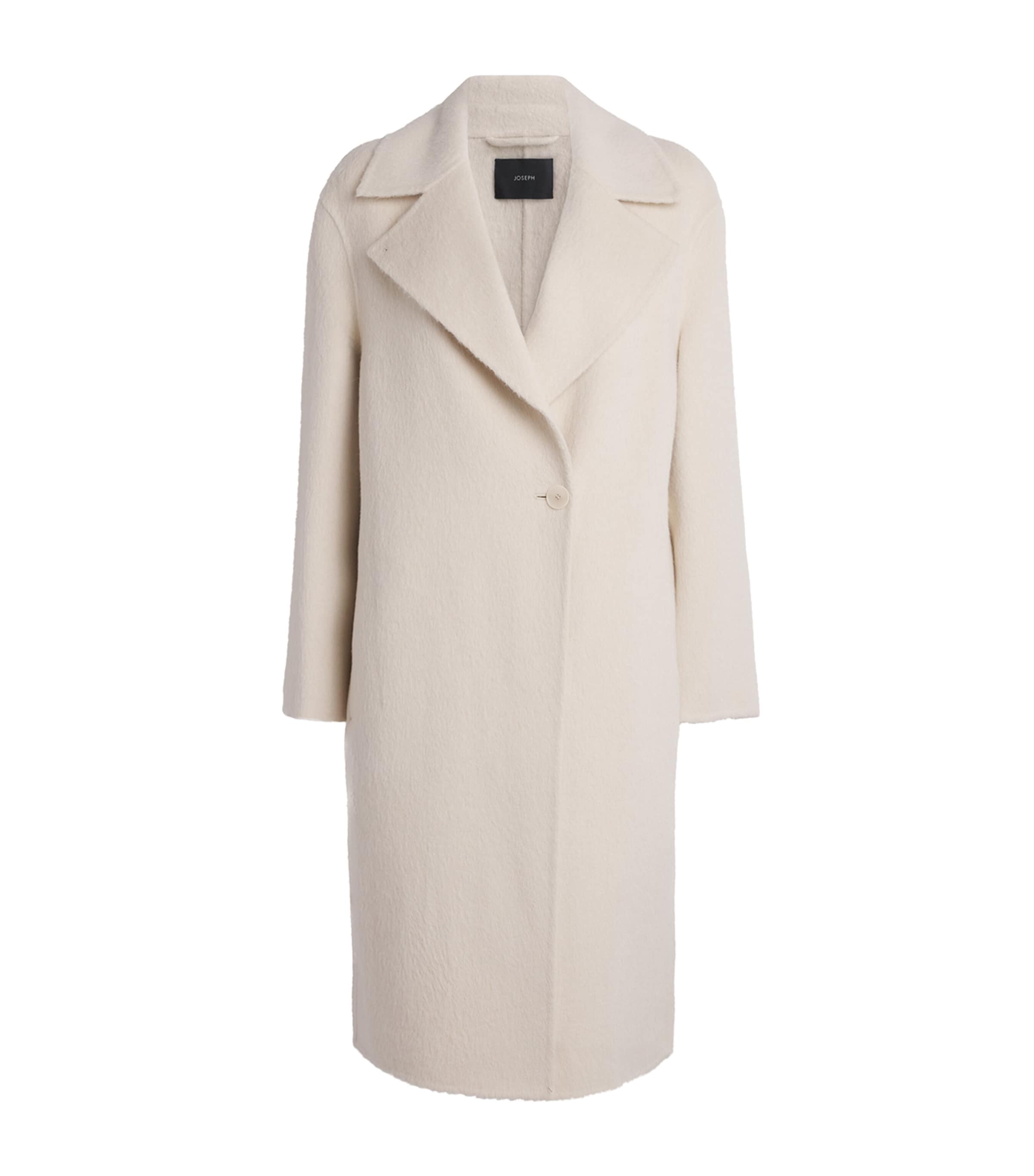Joseph Beige Alpaca-Wool-Silk Yves Coat