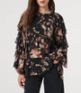 AllSaints Black Viscose-Silk Lissie Blouse