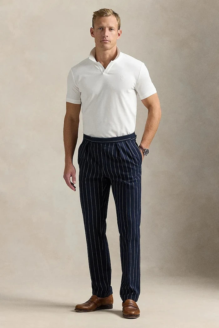 Памучна тениска с яка Polo Ralph Lauren
