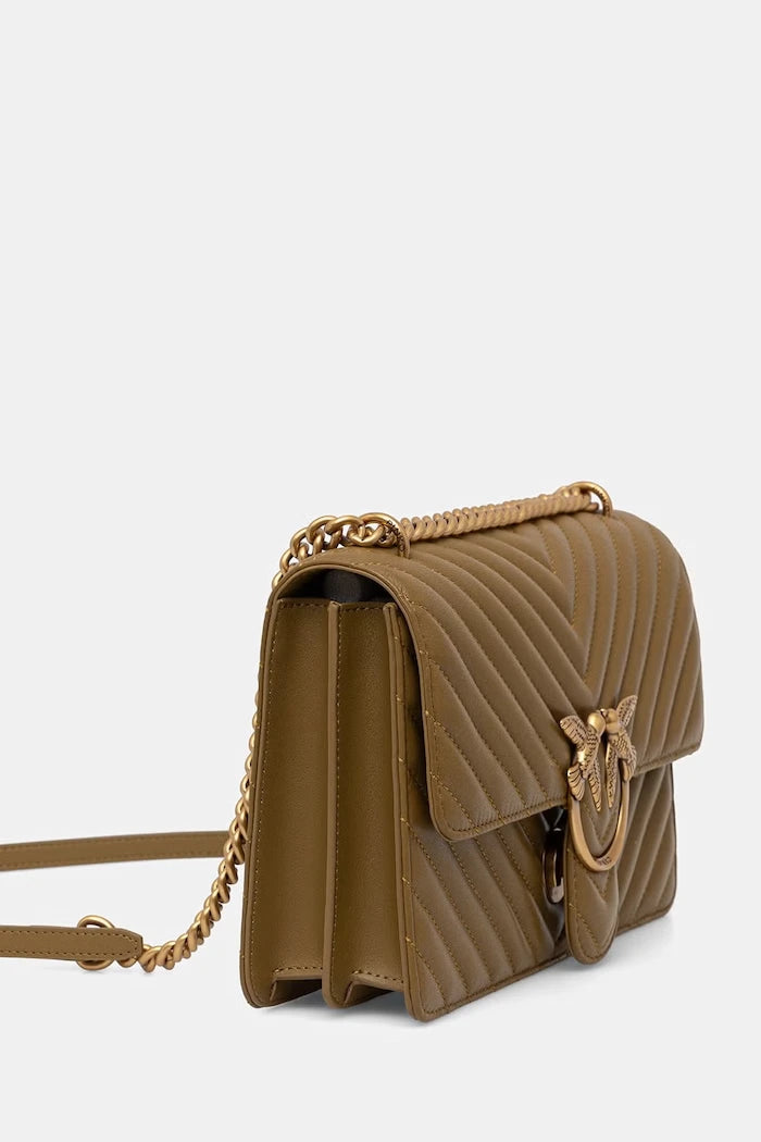 Pinko kadın deri crossbody çanta