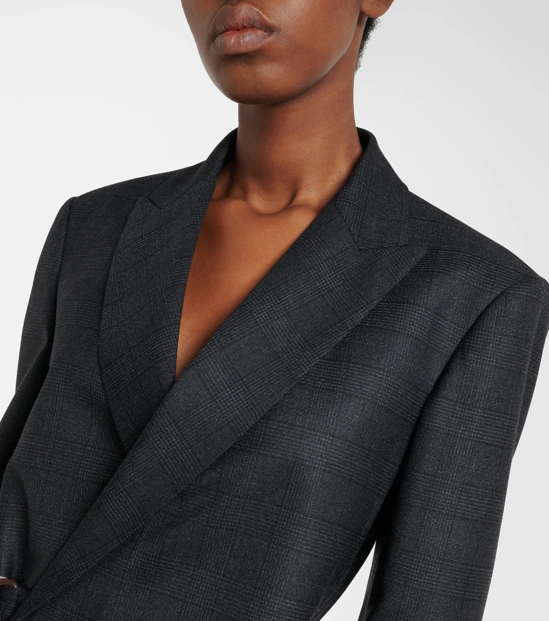 Loewe - Prince of Wales check wool wrap blazer