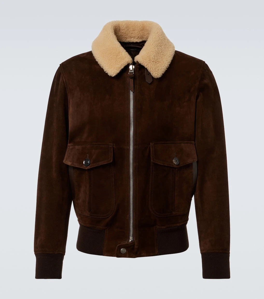 Tom Ford - Shearling-trimmed suede blouson