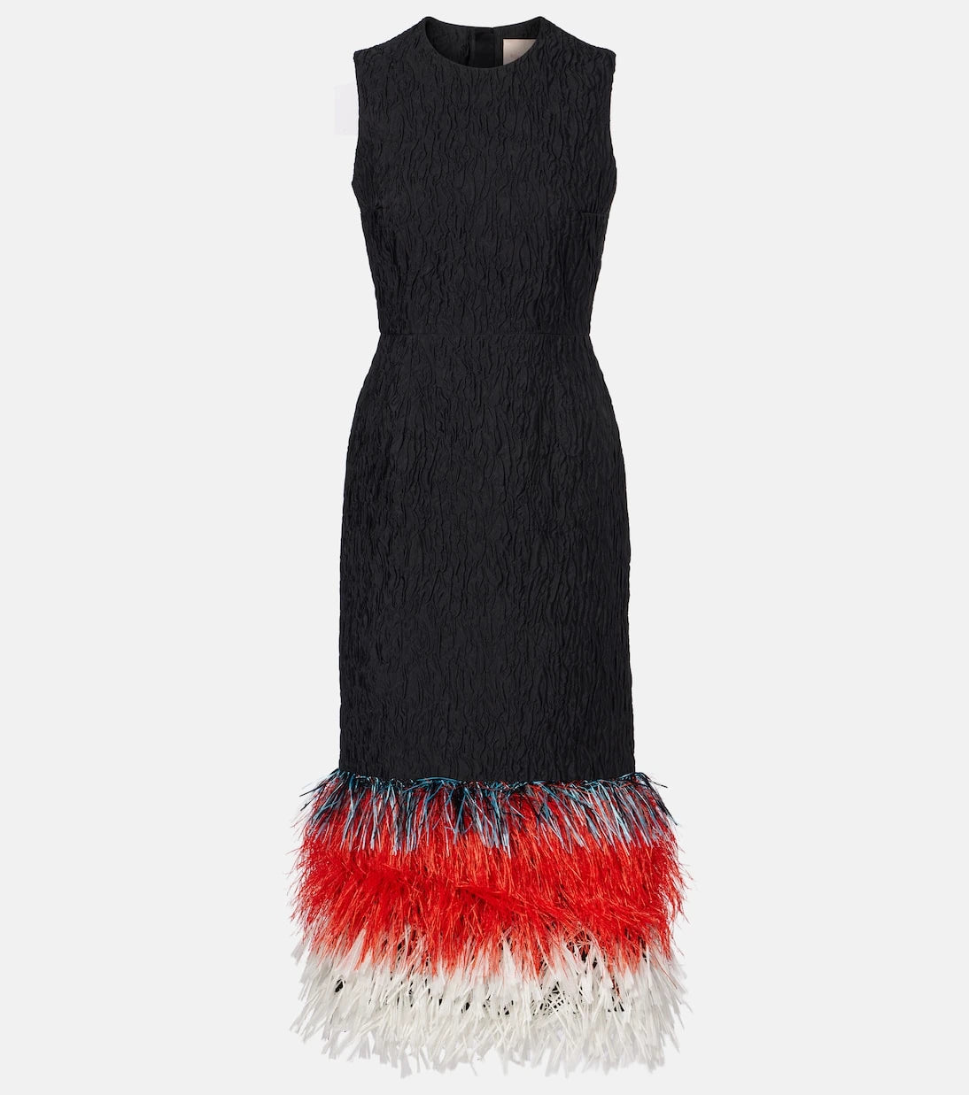 Roksanda - Zua feather-trimmed midi dress
