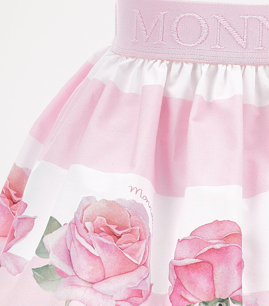 Rose Motif Stripe Skirt (3 Months - 3 Years)