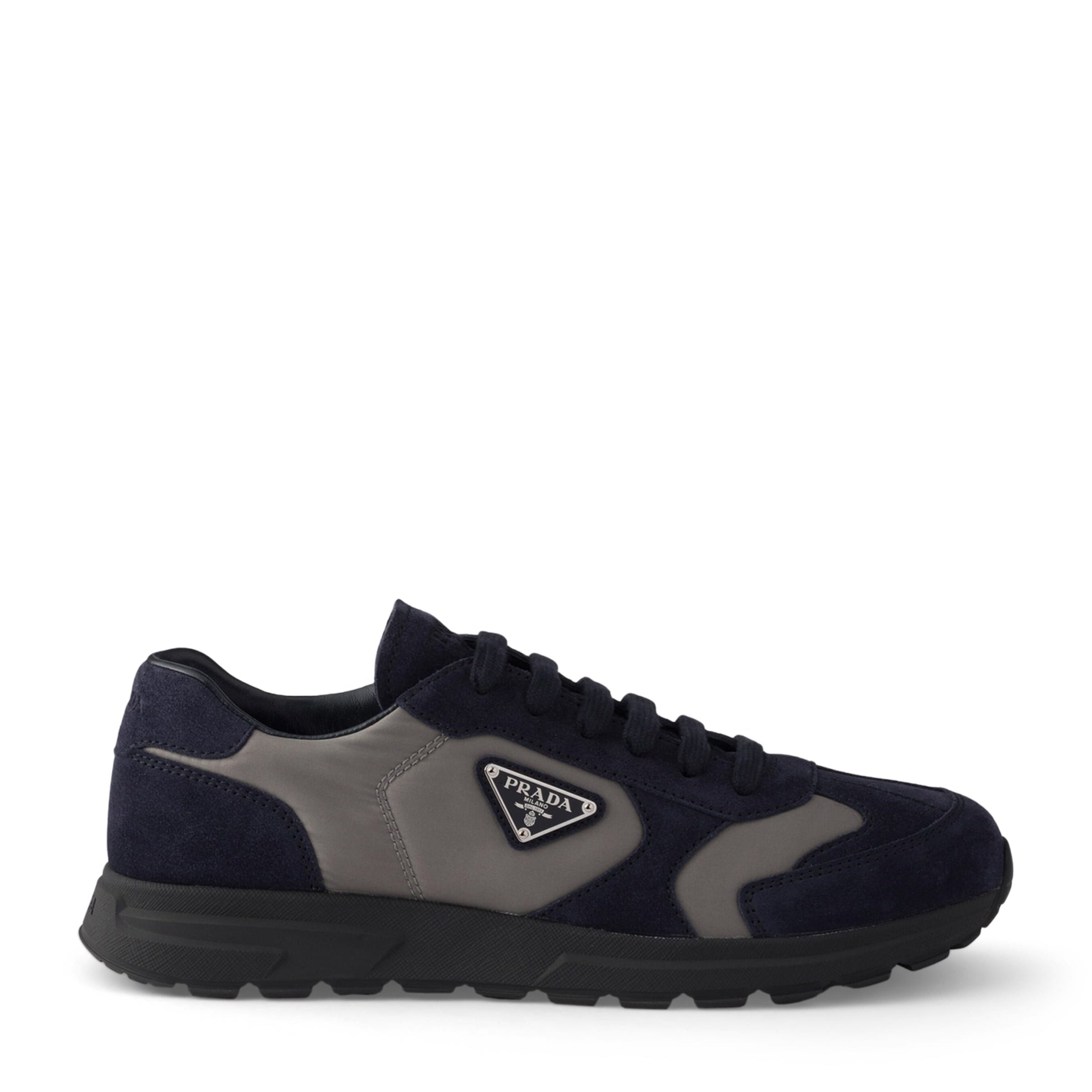 Re-Nylon and Suede Prax 2.0 Sneakers