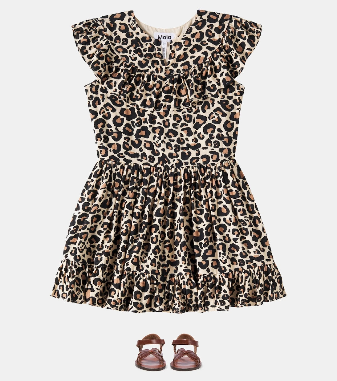 Molo - Cho ruffled leopard-print dress