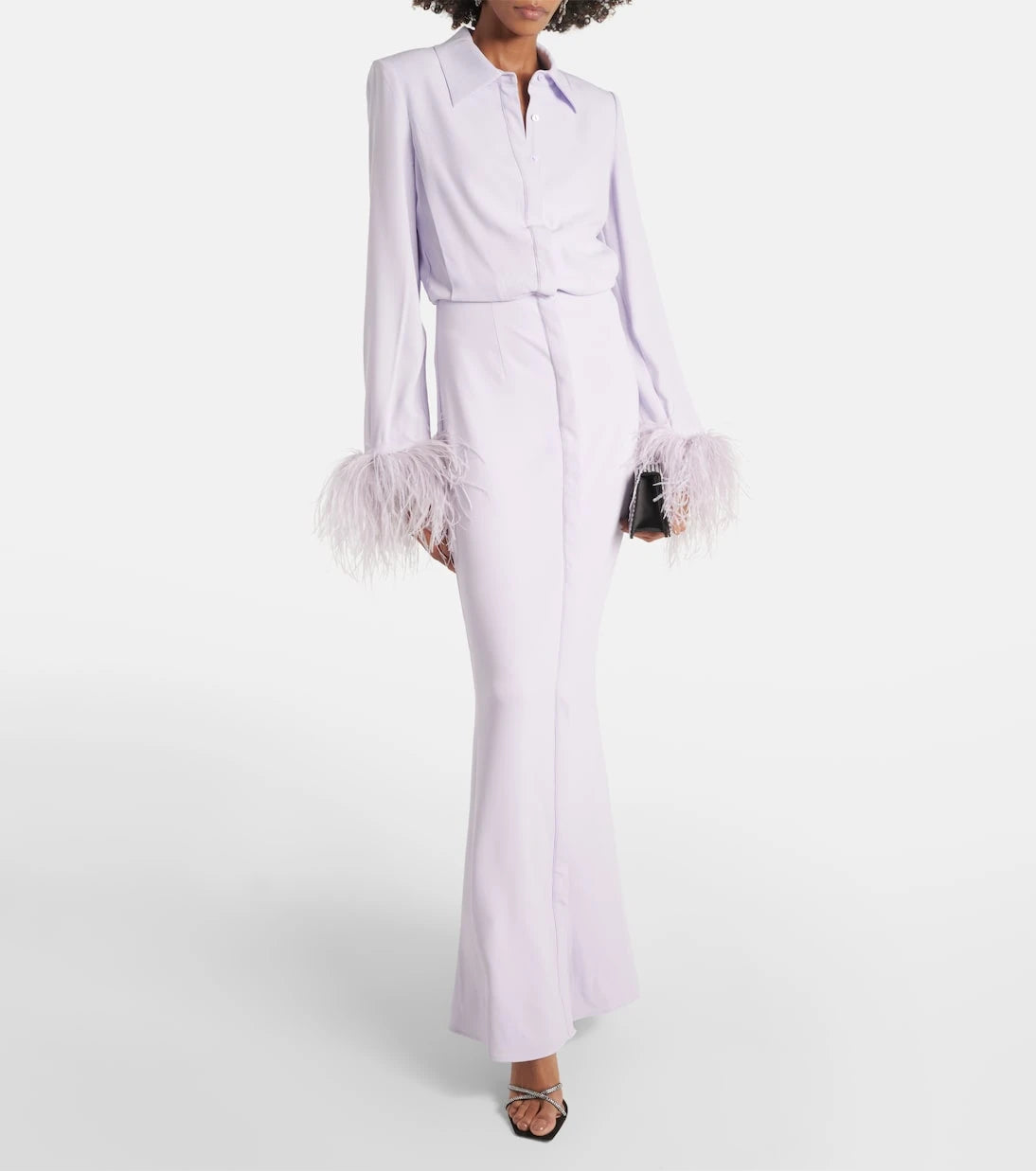 Roland Mouret - Embellished satin crêpe gown