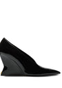 Balmain Patent Leather Wedged Pumps 95