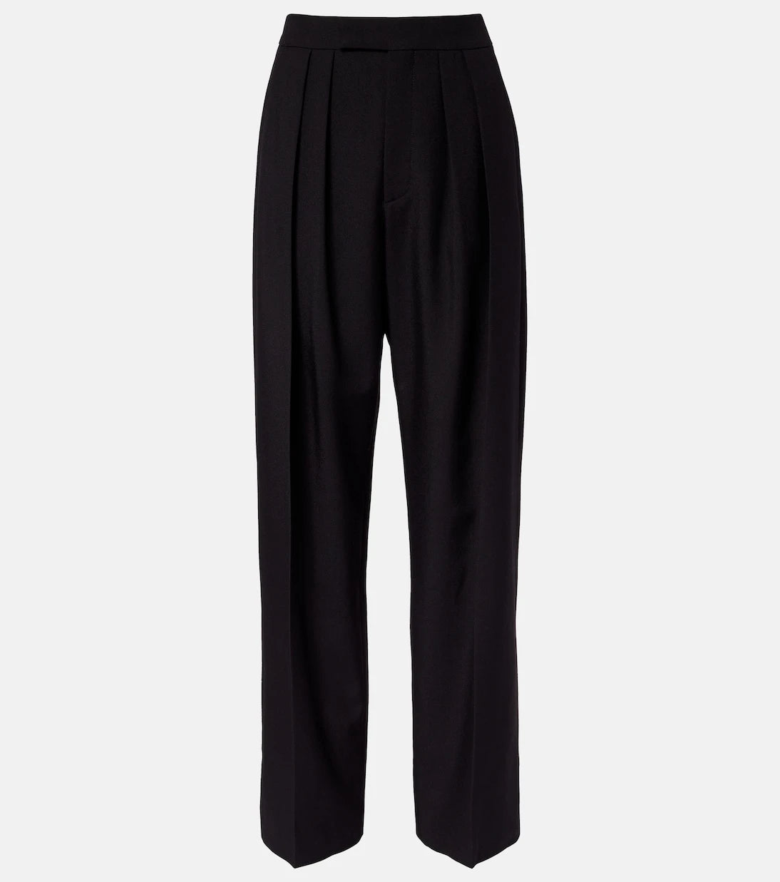 Chloé - Pleated high-rise wool gabardine wide-leg pants