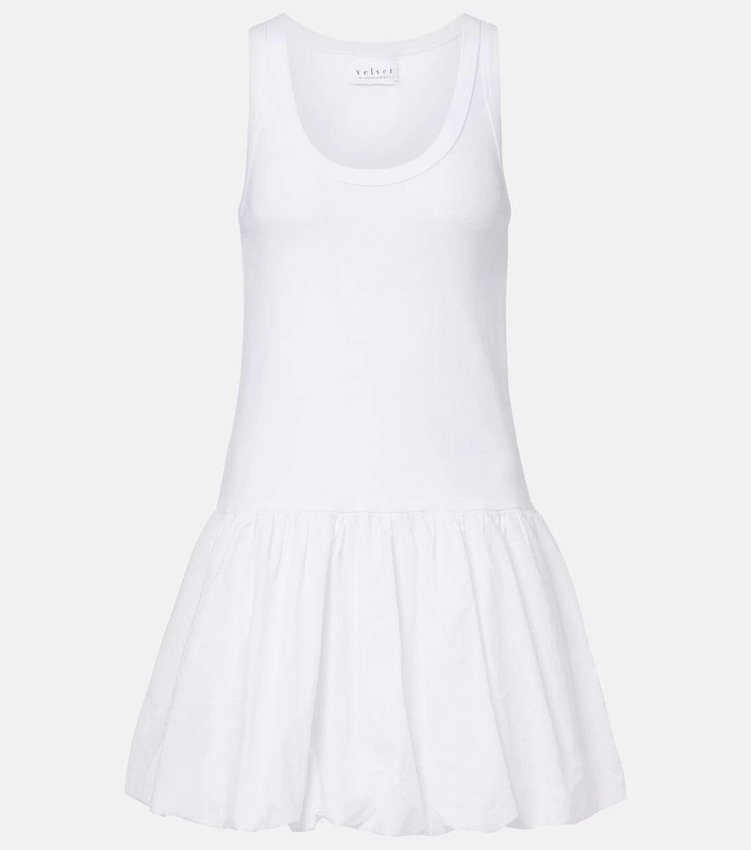Velvet - Isla cotton-blend poplin minidress