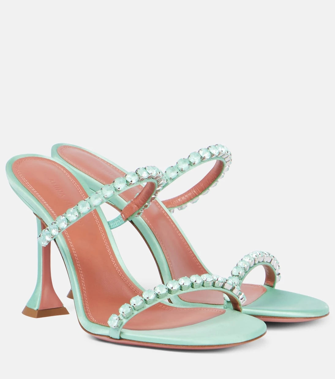 Amina Muaddi - Gigi 95 embellished satin sandals