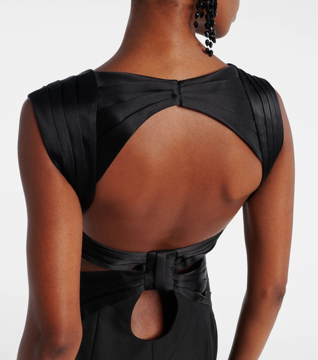 Nina Ricci - Cutout virgin wool corset gown