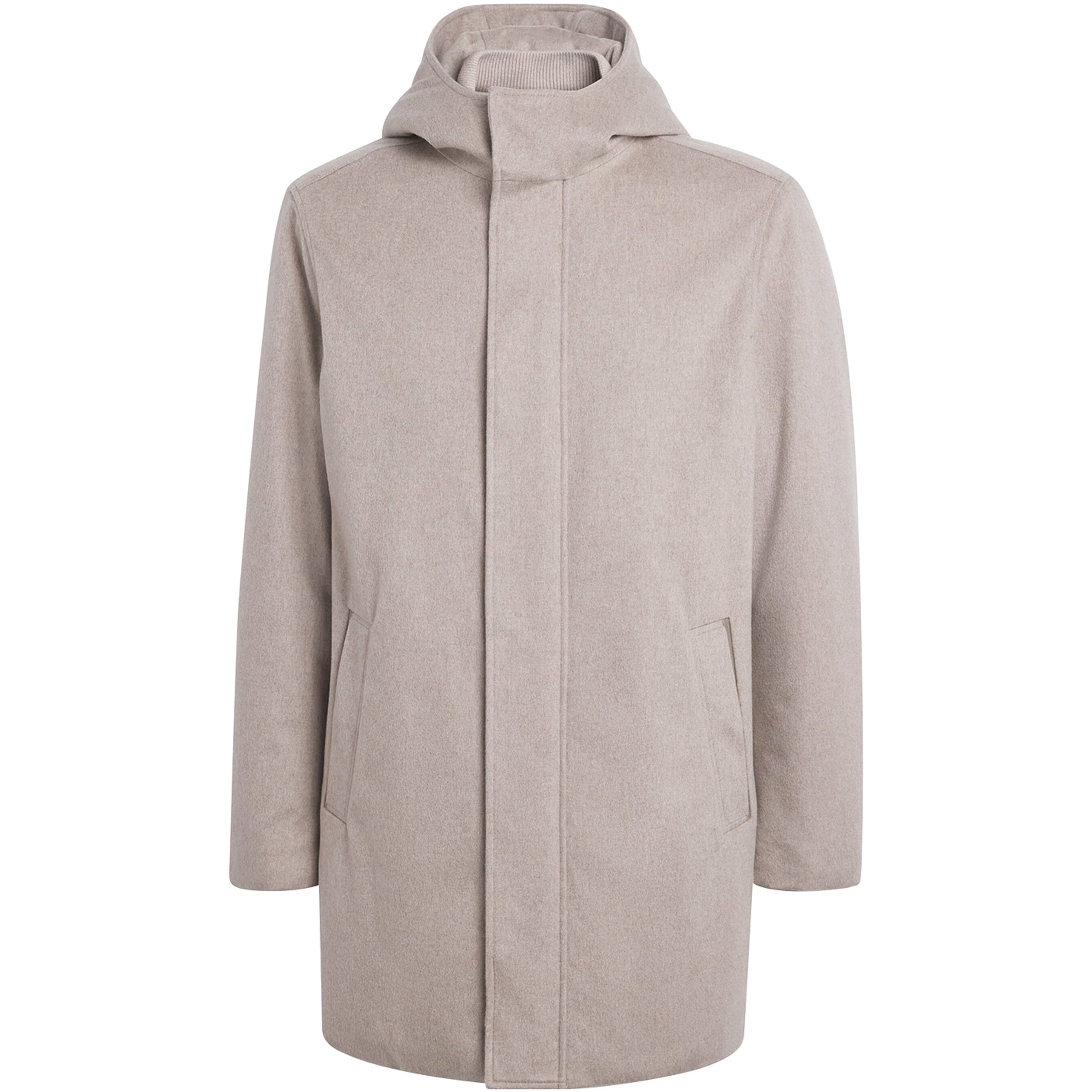 Agnona Beige Cashmere-Silk Stormlight Parka