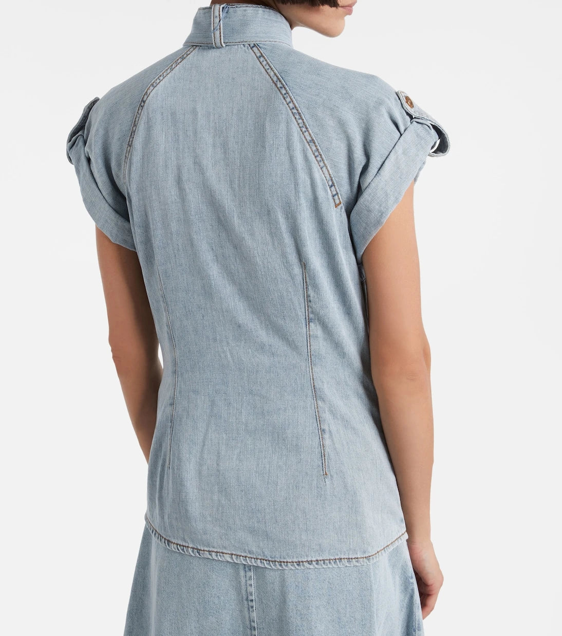 Zimmermann - Tie-neck denim shirt