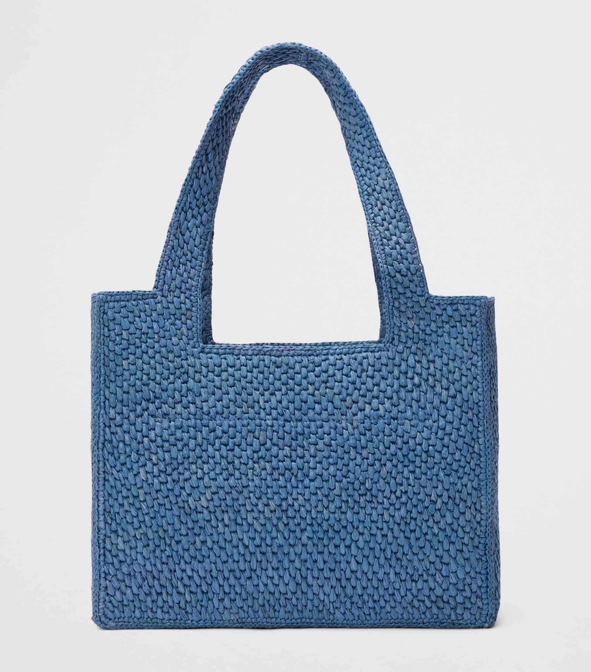 LOEWE Blue x Paula's Ibiza Medium Raffia Font Tote Bag