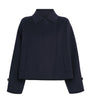Weekend Max Mara Blue Virgin Wool Cropped Coat