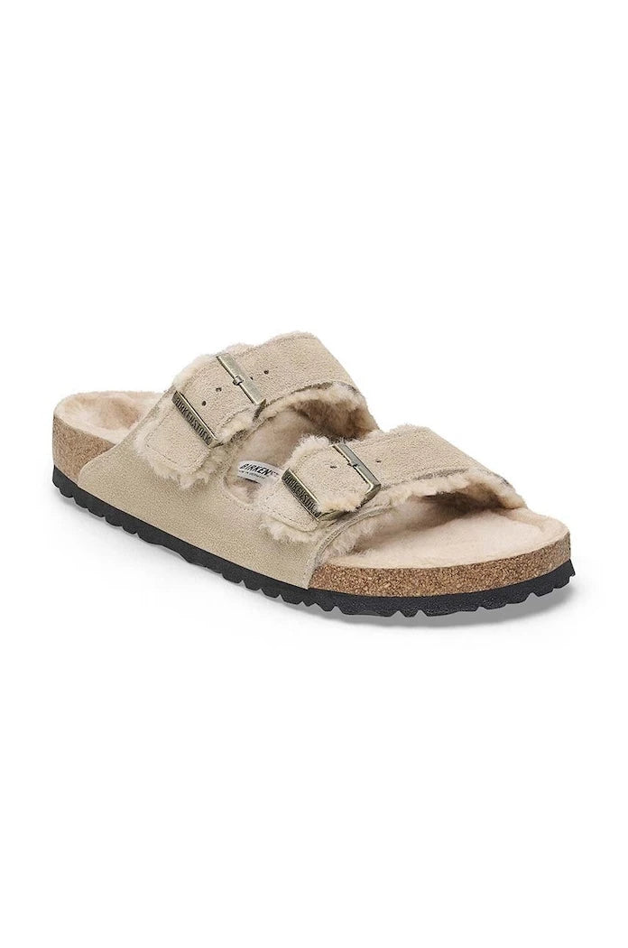 Birkenstock Arizona Shearling Süet Terlik