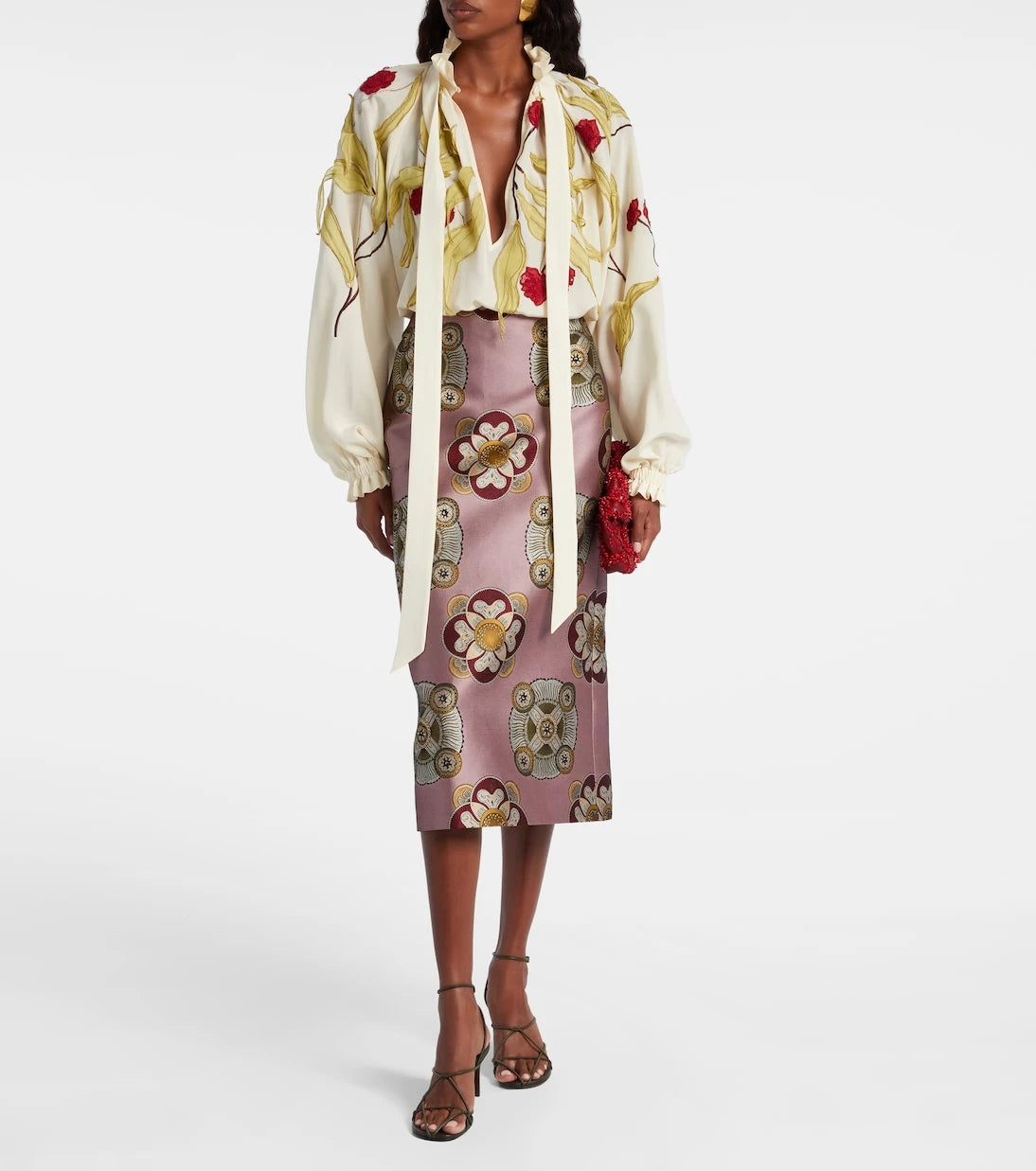 La DoubleJ - Cerere embroidered silk blouse