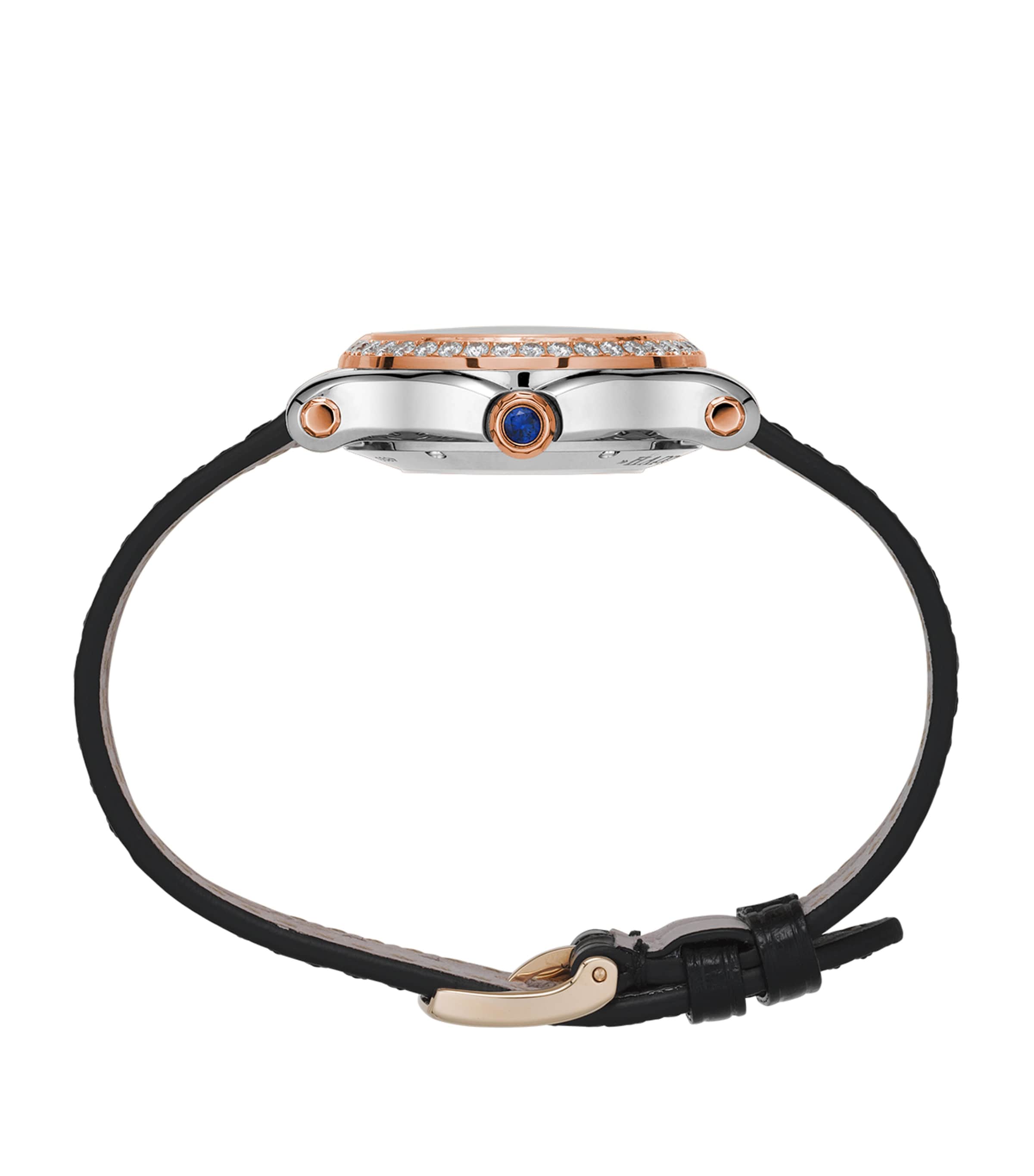 Rose Gold, Steel and Diamond Happy Sport Watch 30mm